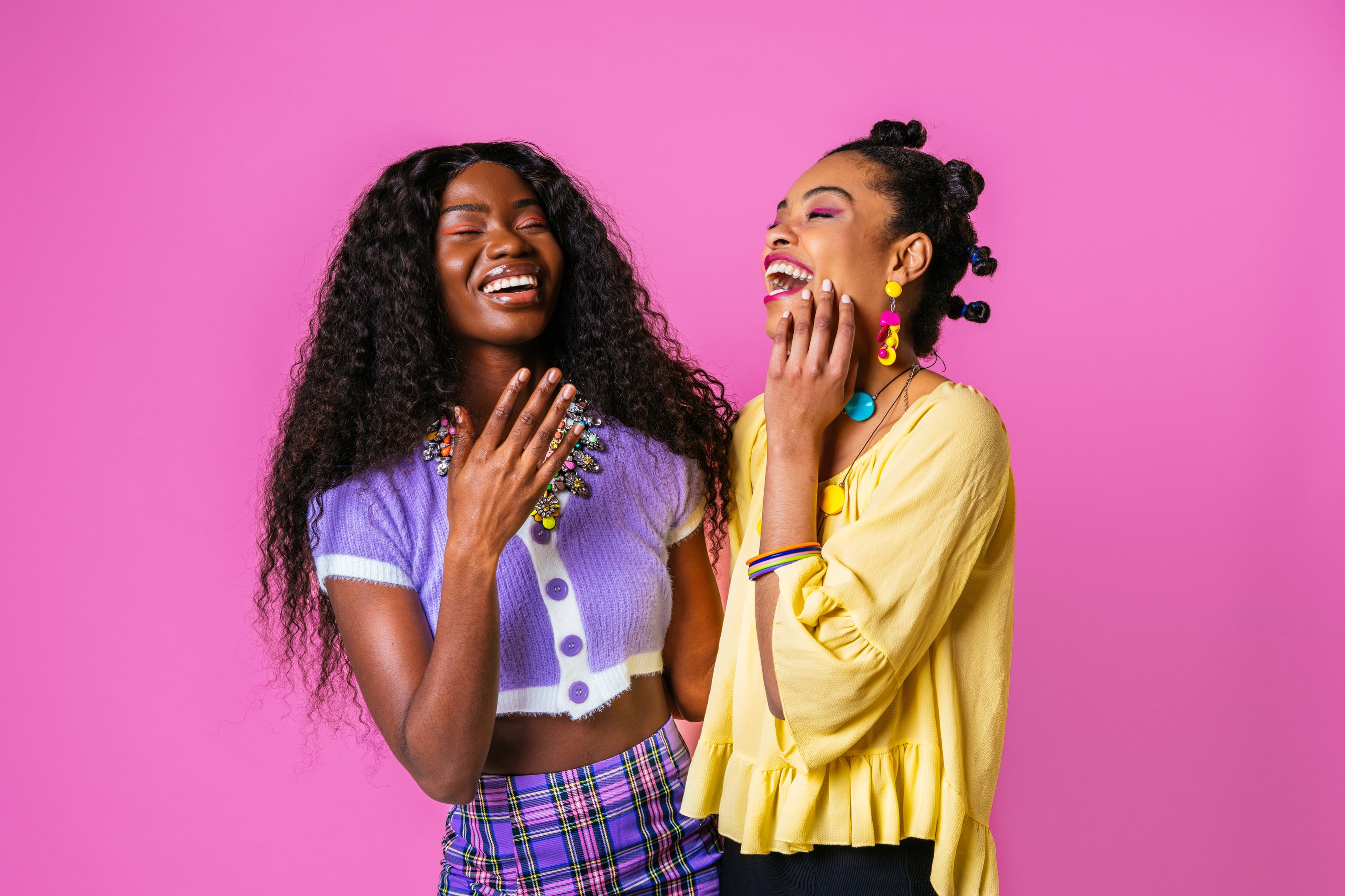 Beautiful Black Women Posing in Studio